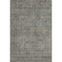 8' Pewter And Gray Geometric Washable Area Rug With UV Protection