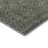 8' Pewter And Gray Geometric Washable Area Rug With UV Protection