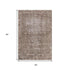 5' X 8' Brown Beige And Taupe Oriental Washable Area Rug With UV Protection