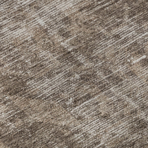 5' X 8' Brown Beige And Taupe Oriental Washable Area Rug With UV Protection