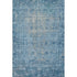 5' X 8' Blue And Silver Oriental Washable Area Rug With UV Protection