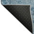 8' X 8' Blue And Silver Oriental Washable Round Rug With UV Protection