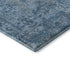 8' X 8' Blue And Silver Oriental Washable Round Rug With UV Protection