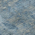 8' X 8' Blue And Silver Oriental Washable Round Rug With UV Protection
