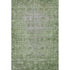 5' X 8' Fern Green And Silver Oriental Washable Area Rug With UV Protection