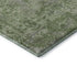 5' X 8' Fern Green And Silver Oriental Washable Area Rug With UV Protection