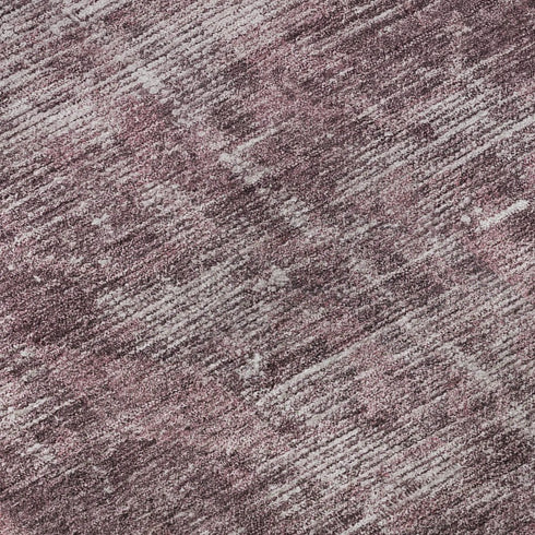 5' X 8' Merlot And Silver Oriental Washable Area Rug With UV Protection