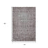 5' X 8' Coffee And Silver Oriental Washable Area Rug With UV Protection