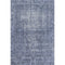 5' X 8' Navy Blue And Silver Oriental Washable Area Rug With UV Protection