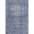 5' X 8' Navy Blue And Silver Oriental Washable Area Rug With UV Protection