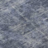 5' X 8' Navy Blue And Silver Oriental Washable Area Rug With UV Protection
