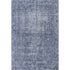 5' X 8' Navy Blue And Silver Oriental Washable Area Rug With UV Protection