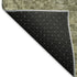 8' Olive Green And Silver Oriental Washable Area Rug With UV Protection