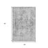 5' X 8' Charcoal And Silver Oriental Washable Area Rug With UV Protection