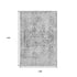 9' X 12' Charcoal And Silver Oriental Washable Area Rug With UV Protection