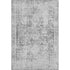 9' X 12' Charcoal And Silver Oriental Washable Area Rug With UV Protection