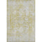5' X 8' Gold And Silver Oriental Washable Area Rug With UV Protection