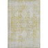 5' X 8' Gold And Silver Oriental Washable Area Rug With UV Protection