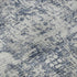 8' Navy Blue And Silver Oriental Washable Area Rug With UV Protection