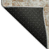 5' X 8' Terra Cotta And Silver Oriental Washable Area Rug With UV Protection