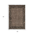 5' X 8' Brown And Black Animal Print Washable Area Rug With UV Protection