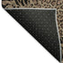 8' X 8' Brown And Black Animal Print Washable Round Rug With UV Protection
