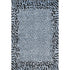 5' X 8' Blue And Black Animal Print Washable Area Rug With UV Protection