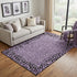 5' X 8' Purple And Black Animal Print Washable Area Rug With UV Protection