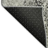 9' X 12' Charcoal And Ivory Damask Washable Area Rug With UV Protection