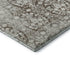 8' X 8' Chocolate And Ivory Damask Washable Round Rug With UV Protection