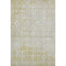 5' X 8' Gold And Ivory Damask Washable Area Rug With UV Protection