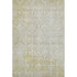 5' X 8' Gold And Ivory Damask Washable Area Rug With UV Protection