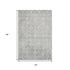 5' X 8' Gray And Ivory Damask Washable Area Rug With UV Protection