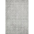5' X 8' Gray And Ivory Damask Washable Area Rug With UV Protection
