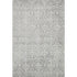 5' X 8' Gray And Ivory Damask Washable Area Rug With UV Protection
