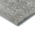 8' X 8' Gray And Ivory Damask Washable Round Rug With UV Protection