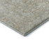 8' X 8' Tan And Ivory Damask Washable Round Rug With UV Protection