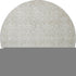 8' X 8' Tan And Ivory Damask Washable Round Rug With UV Protection
