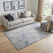 5' X 8' Brown Gray And Purple Abstract Washable Area Rug With UV Protection
