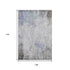 9' X 12' Brown Gray And Purple Abstract Washable Area Rug With UV Protection