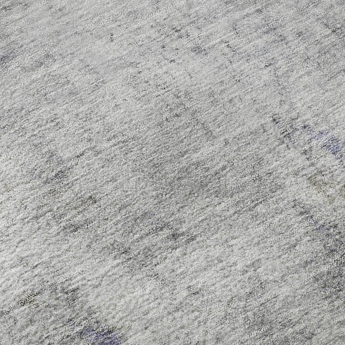 9' X 12' Brown Gray And Purple Abstract Washable Area Rug With UV Protection