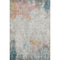 8' Teal Pink And Gold Abstract Washable Area Rug With UV Protection