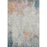 8' Teal Pink And Gold Abstract Washable Area Rug With UV Protection
