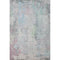 5' X 8' Blue Green And Gray Abstract Washable Area Rug With UV Protection