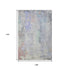 9' X 12' Purple Blue And Gray Abstract Washable Area Rug With UV Protection