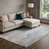 9' X 12' Purple Blue And Gray Abstract Washable Area Rug With UV Protection