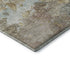 5' X 8' Brown Beige And Blue Abstract Washable Area Rug With UV Protection