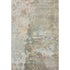 5' X 8' Brown Beige And Blue Abstract Washable Area Rug With UV Protection