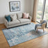 5' X 8' Blue Pink And Gray Abstract Washable Area Rug With UV Protection