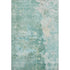 5' X 8' Emerald Pale Aqua And Ivory Abstract Washable Area Rug With UV Protection